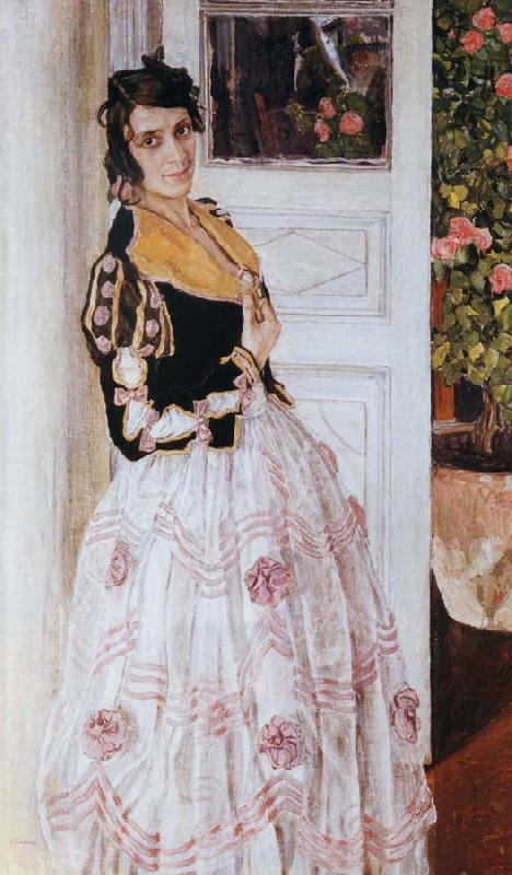 Alexander Yakovlevich GOLOVIN The Spanish woman at Balcony oil painting image